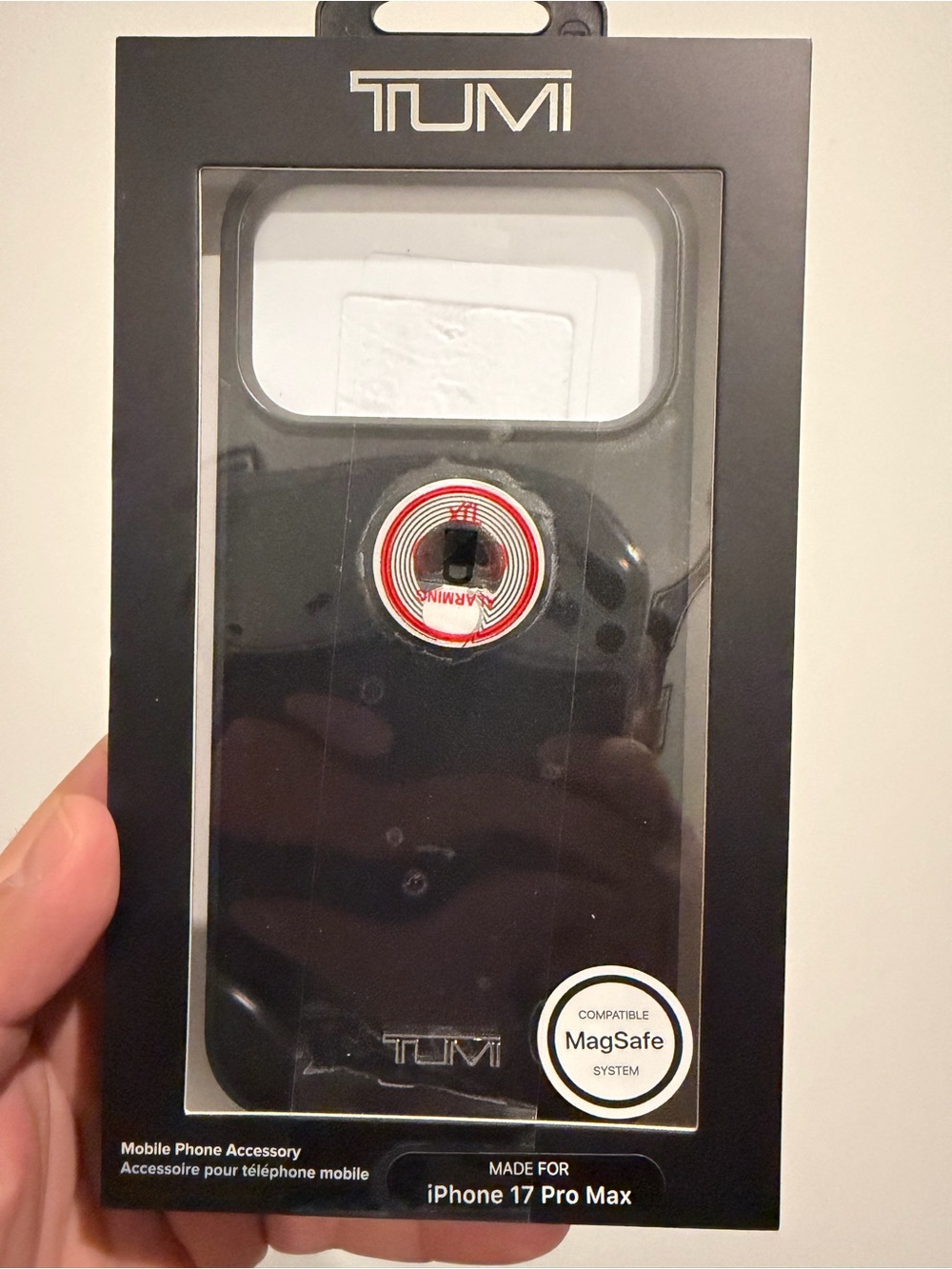 NEW- TUMi leather Black Phone Case